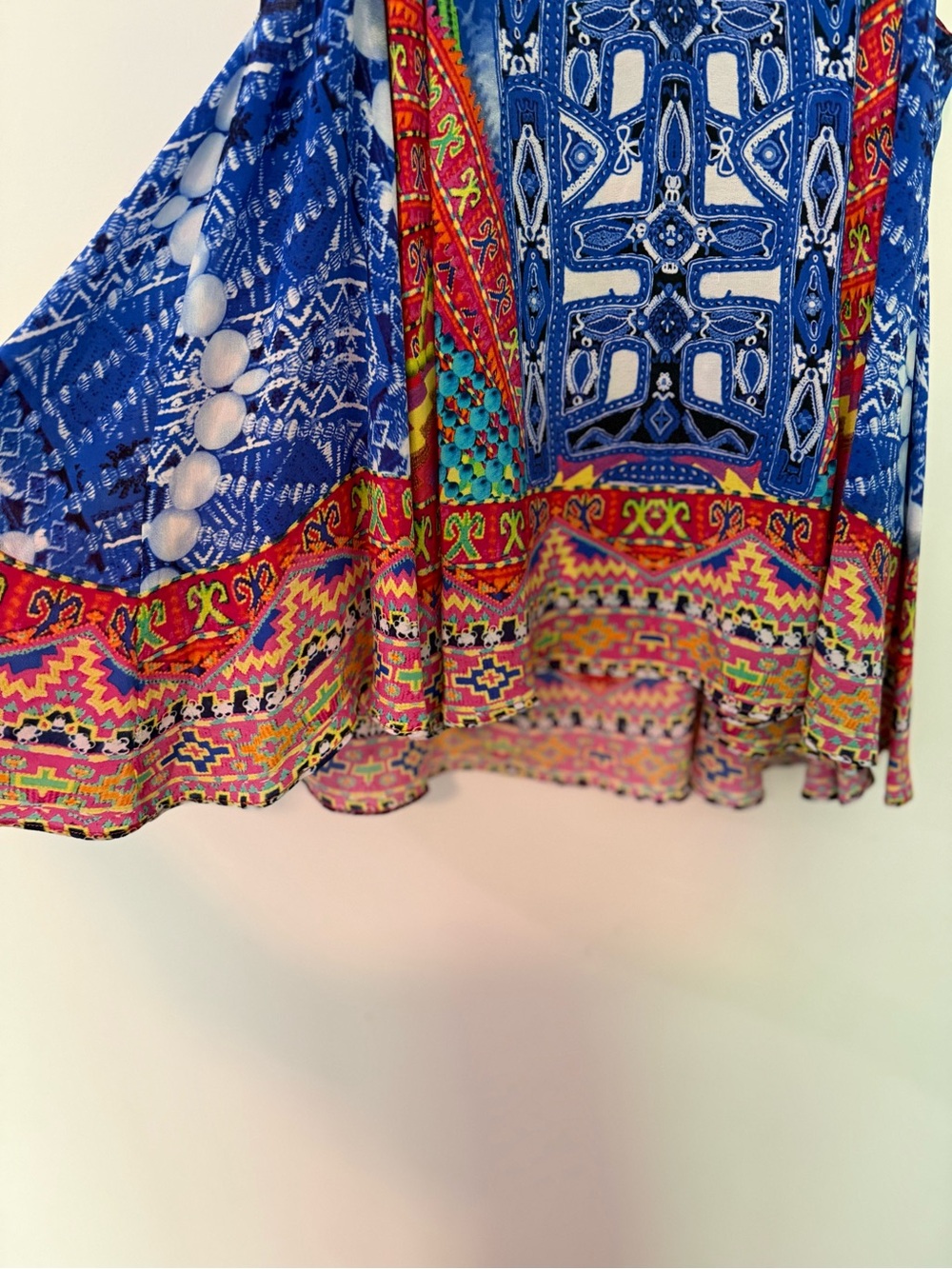 Camilla Silk Embellished Swing Cami Tank Top | Size 1 | Crystal Scarf Print - Picture 8 of 12